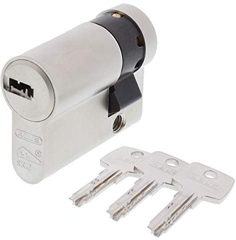 ToniTec Set aus ABUS Profilzylinder als Halbzylinder EC550 Nachfertigung nach Code inkl. 3 Schlüssel Größe 10 35mm