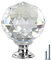 FURNIWARE 12PCS 40mm Round Clear Crystal Glass Cabinet Knobs, Cupboard Door Drawer Pull Handle with Screws for Home Kitchen Office Cabinet Drawer Decorating