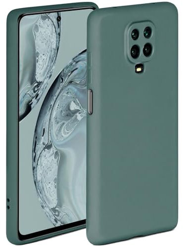 ONEFLOW Soft Case für Redmi Note 9 Pro Hülle aus Silikon mit Kameraschutz, Silikonhülle mit erhöhtem Schutz fürs Display, Backcover Schutzhülle, weiche Handyhülle, Petrol