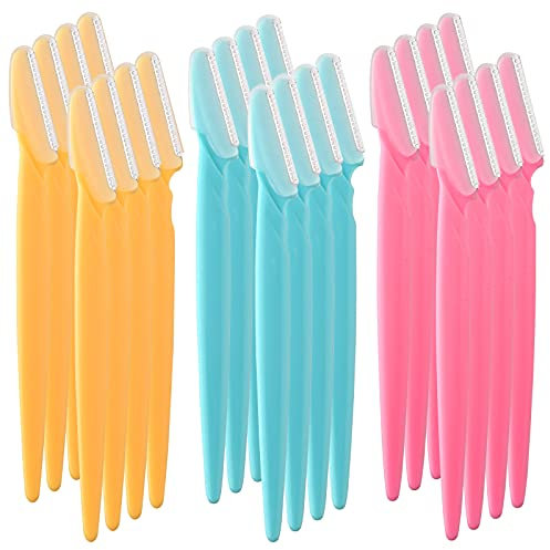 ASTARON 60 Pcs Rasoir à sourcils pour femmes et hommes, Rasoir dermaplaning pour le visage