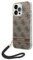 Guess GUOHCP14LH4STW Hülle für iPhone 14 Pro 6,1 braun/Brown hardcase 4G Print Strap