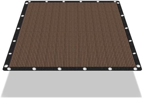 90% Shade Cloth Sun Shade Fabric for Patio Garden Pergola Shade Cover Canopy with Gromments (Mocha, 10X10 FT)
