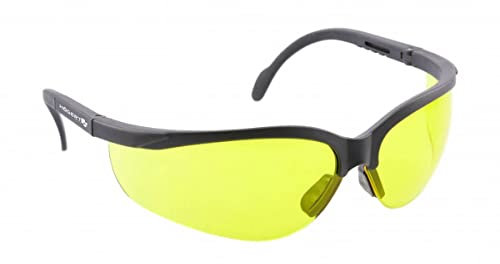 Gedotec Schutzbrille Arbeitsschutzbrille | MAINZ | 5 Stück Vollsichtschutzbrille gelb | Schutzbrille für Brillenträger mit Anti-Beschlag | Seitenschutz + rutschfeste Bügeln | UV-Schutz, verstellbar