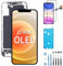 Iteek Écran de Rechange pour iPhone 12 Mini 5,4 pounces OLED [Not LCD] Écran Tactile Digitizer Assembly avec Kit De Réparation Complet + Protecteur D'écran