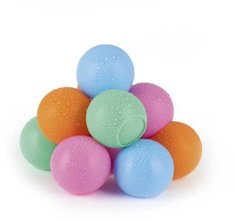 EASYmaxx Wiederverwendbare Wasserbomben 12er-Set | Selbstschließende & nachhaltige Outdoor-Wasserballons | Spielzeug/Gadget für den Garten & Strand | Wasserspaß für Kinder dank einfacher Anwendung