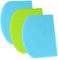 SURDOCA Dough Scraper Bench Scraper - 3P 4.7x3.7 Plastic Flexible Bowl Scraper, Sharp Edge & Angles Cake Scraper. Non-Slip Bakeware Decorating Tools Sculpting & Modeling Tools - Blue+Green+Blue