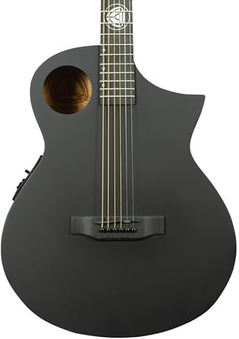 Lindo Neptune V3 All Black Elektroakustische Gitarre mit F-4T-Vorverstärker, Mattschwarz (Stahlsaiten)