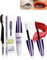 2 Colored 5D Schwarz Seidenfaser Wimpern Wimperntusche Wasserfest mit Wimpernkammbürste, Weiße rote Waterproof Mascara,Verlängerndes,Voluminöses,Langlebiges,Cosplay Party Use Bunt Augen Makeup-03+07
