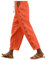 Jogpants Damen,Leinenhose Damen Sommer,Leinenhosen Damen Sommer 2024 Gestreift Lässig Elastisch Hohe Taille Gerades Bein Locker Boho Trendy Hose mit Taschen,Safran,L