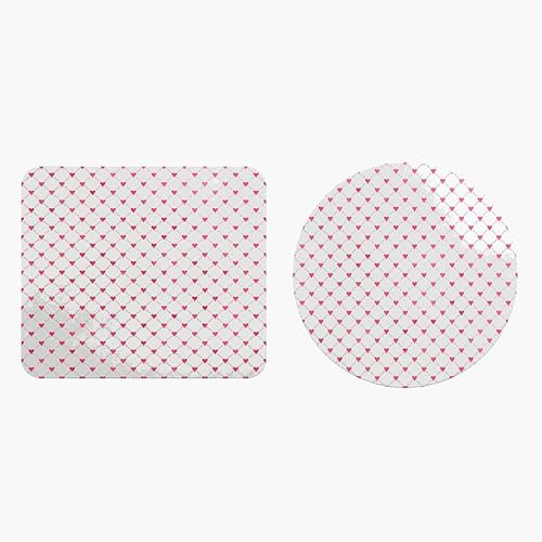 EHOMERY Mauspad Klein Dünn Mousepad Orientteppich Liebe Mauspad Klein Motiv Mousepad Large Für Die Schreibtischdekoration - 2 Pack [20x24 cm and Dia 20 cm]