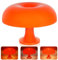 Czgor Orange Mushroom Lamp - 4000mAh Battery Operated Table Light With Touch, Dimmable 3 Light Modes, 70s Mid Century Modern for Desk Bedroom Living Room