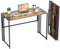 Ulifance Folding Computer Desk for Home Office No-Assembly Writing Desk (Rustic Brown)