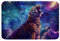 Loussiesd Tiger Badematte 50x80cm Kinder Wildtiere Badematte für Duschraum Wildlife Badteppiche Waschbar Braun Lila Waschbar Dekor Badvorleger
