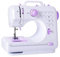 UUE Nähmaschine, Nähmaschine für Kinder und Anfänger, 12 Stichmuster Nähmaschine mit Fußpedal, Strom und Batteriebetrieb, Zuhause, LED Licht, Vor und Rückwärtsautomatik, Weiß