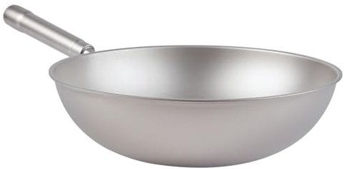 OOMRNV Pure Titanium Ultra Lightweight Wok Nonstick with Lid,Woks & Stir Fry Pans with Stay-Cool Handle,Flat Bottom Wok Suits for Induction, Electric, Gas, Halogen, All Stoves(A 34cm)
