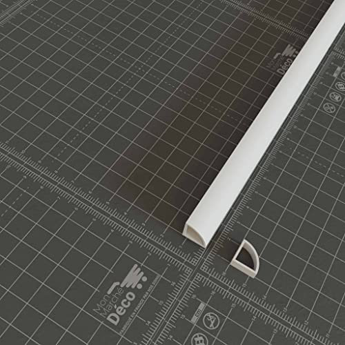 Quart de Rond PVC - Longueur 2.60 m - Blanc - Lot de 5