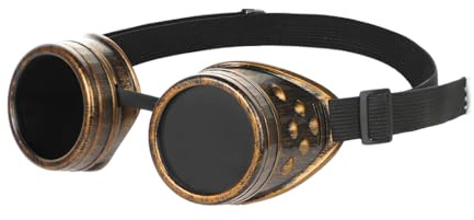SIQITECHUK Gothic Cyber Punk Goggles Vintage Victorian Glasses Welding Goggles for Halloween Rave Festival Fancy Dress Cosplay