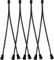 4 Paquetes de Cable Separador de Ventilador PWM en Forma de Y Cable de Alimentación de Ventilador PC Convertidor de 1 a 2, Trenzado Negro