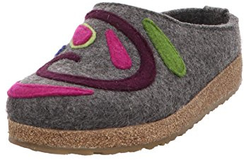 HAFLINGER Grizzly Jette 731067 Schuhe Damen Hausschuhe Pantoffeln, Größe:39 EU, Farbe:Grau