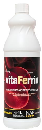 NAF VitaFerrin 1L – Iron & B-Vitamin Rich Tonic for Horses – Supports Vitality, Red Blood Cell Formation & Performance – Ideal for Training, Recovery or Low Energy