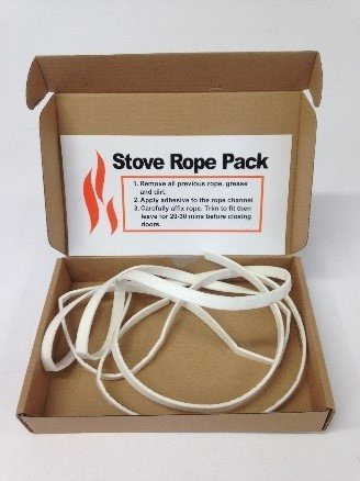Stove Door Replacement Fibreglass Rope Sealing Strip for Woodburner Multifuel Oven Door Glass 10mm x 4mm x 1 Metre (Sold Per Linear Meter)