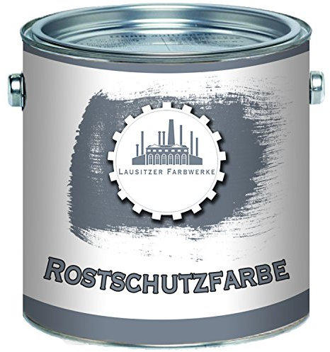 Lausitzer Farbwerke Rostschutz-Grundierung traditionelle Rostschutz-Farbe in Hell-Grau und Rot-Braun (10 L, Hellgrau)