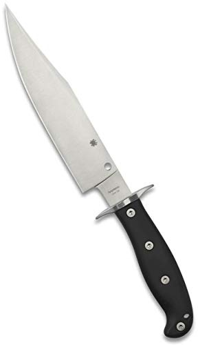 Spyderco, Outdoormesser, Respect Fixed Blade, Klinge: 20.3 cm, Clip Point, G10, schwarz, Jagdmesser, Scheide, Satin Finish