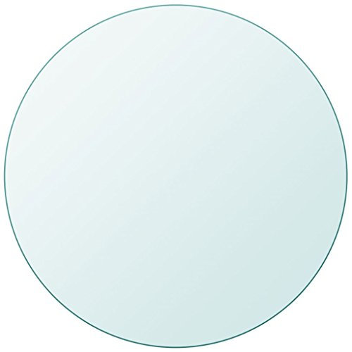 Festnight- Dessus de Table Ronde en Verre trempé