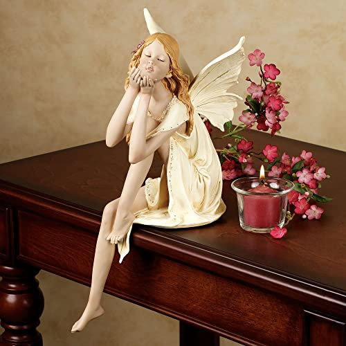 Touch of Class Pixie Dust Fairy Figur Regal Sitter – Mauve, Elfenbein – Flügelsprite für Schlafzimmer, Wohnzimmer, Kaminsims, Garten, Büro – Blow-Kisses – Feen-Dekor