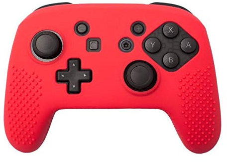 OSTENT Funda protectora de silicona suave a prueba de polvo para Nintendo Switch Pro Color Rojo
