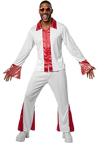 dressforfun 900470 - Herrenkostüm Disco Dancer, Langarmhemd mit Trompetenärmeln und Schlaghose (S | Nr. 302150)