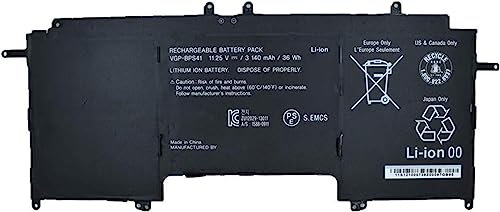 VGP-BPS41 Batterie d'ordinateur de Remplacement pour Portable Sony Vaio Flip 13 SVF13N SVF13N13CXB SVF13N18SCB SVF13N18SCB SVF13N17SCB SVF13N17SCB SVF13N13SCB SV41(11.25V 36wh 3140mAh)