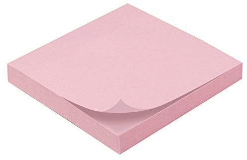 Waytex Notizblock, wiederverwendbar, 100 Blatt, 75 x 75 mm, Rosa