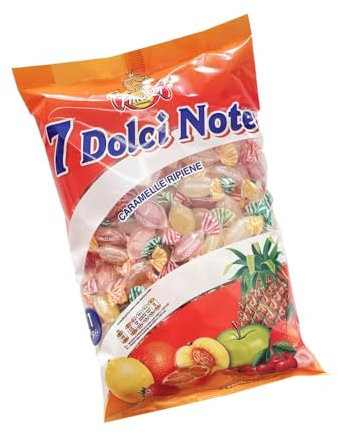 Caramelle 7 Dolci Note Ripiene alla frutta Finazzi kg 1 - Caramelle Ripiene al gusto Frutta - Busta 1000gr Made in Italy