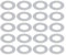 Othmro Lot de 100 rondelles plates en nylon M16 28 mm OD 16 mm ID 1 mm d'épaisseur pour robinet, tuyau d'eau, transparent