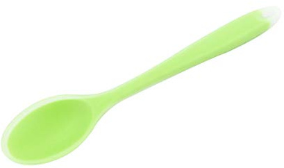 sourcing map Silicone Dinner Spoon Table Spoon Dessert Spoon Utensils for Kitchen Restaurant Green