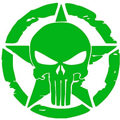 MIGNATIS Army Soldier Star (Punisher Aufkleber Aufkleber) Aufkleber 2 Stück rechts Links Set Armee-Aufkleber, Cherokee Aufkleber, Auto-Aufkleber