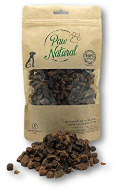 Paw Natural Hunde Leckerlis Training | 250g Hirsch-Leckereien | 100% Gluten- & getreidefrei | aus frischem Fleisch gesunder Tiere