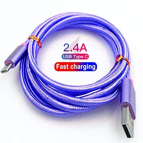 USB C Cable, [1-Pack/1M] Type C Charging Cable - Nylon double Braided USB C Sync High Speed Charging for Nokia 8.3 5G/Nokia 5.3/Nokia 7.2/Nokia 6.2/Nokia 8.1/Nokia 5.1 6.1 Plus/Nokia 7.1 (1M, BLUE)