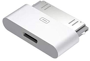 rosyclo 30-Pin to Lightning Adapter, MFi Certified 8-Pin Female to 30 Pin Male Dock Connector iPhone Charging Sync Converter Compatible iPhone 4/4s/iPad/iPod Touch White (No Audio)