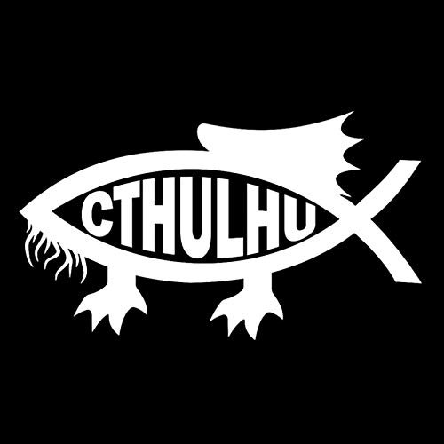 SCSHY Auto-Aufkleber 13,7 cm * 7,8 cm Cthulhu Fisch Mode Auto Aufkleber Dekor Vinyl Aufkleber