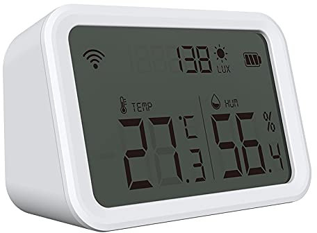 SOLE HOME Zigbee - Sensore intelligente di temperatura, igrometro senza fili, con app avvisi e dati esportazione per camera da letto, cantina di vino, hub necessario