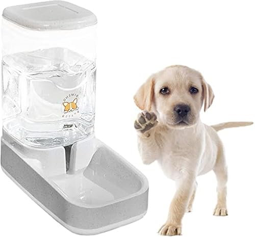Marzuq Wasserspender für Haustiere Automatischer Wasserspender für Haustiere Flasche Wasserspender für Haustiere Wasserspender für mittelgroße Katzen und Hunde 3,8 l