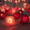 Rose String Lights: 19.6 Ft 40 LED Artificial Rose Garland Fairy Lights for Wedding, Garden Party Decor - USB Charged (Pink & Red)