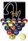 Premium Pro Billardkugel-Set aus Kunstharz, Marmor-Swirl-Stil, 5,4 cm, normale Größe, komplettes 16-teiliges Ball-Set (super langlebig, AAA-Güteklasse)