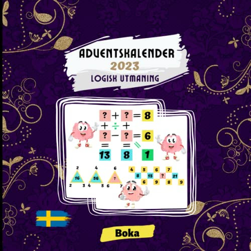 Adventskalender 2023 Logisk Utmaning: Bok att fylla för vuxna, tonåringar och seniorer, kvinnor och män | 8.5x8.5 format med 72 sidor | förbättra dina ... med rätt nummer i 24 dagar före jul