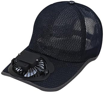Sommer Outdoor Solar Sonnenenergie Hut Kappe,Ventilator Kappe, Sonnenschutz Kappe Kühler Lüfter Ventilator Baseball Cap für Outdoor Sport