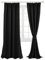 Hiasan Blackout Curtains for Bedroom Black Pencil Pleat Curtain for Living Room with Tiebacks Thermal Curtains 90 x 90 Inch 2 Panels