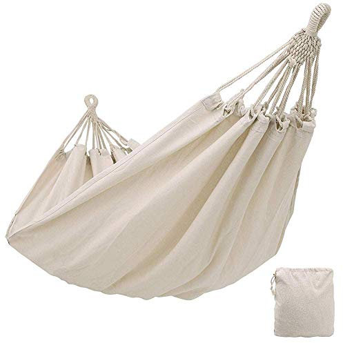 Hamocks Schaukelstuhl aus Baumwolle, Hängematte, Schaukelbett für Terrasse, Veranda, Garten oder Hinterhof, robust, leicht, leicht zu reinigen