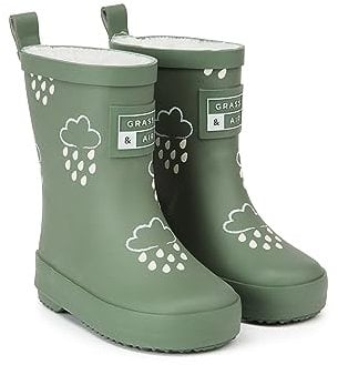 Grass & Air Khaki Green Colour-Changing Kids Wellies, Unisex Childrens Welly Boots for Babies, Toddlers and Children (uk_footwear_size_system, toddler, numeric, medium, numeric_5)